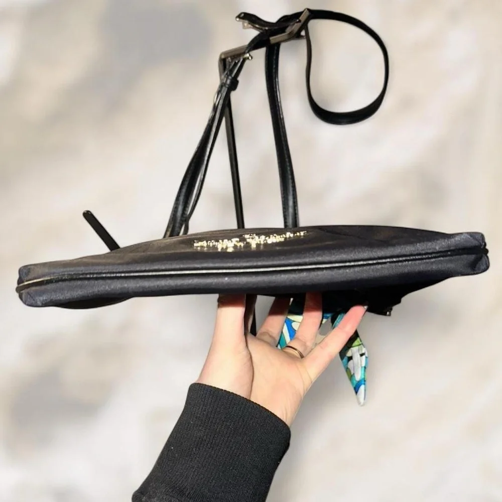 Kate Spade Watson Lane Hester Black Crossbody Purse with Scarf